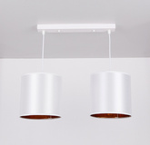 Hanging lamp white strip 2xE27 Atlanta 32-00644