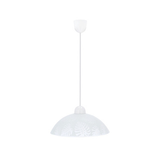 Alcara pendant lamp, white lampshade with pattern 31-16737