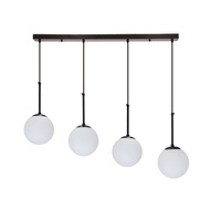 Pompei hanging lamps black 4X4X40 E27 white shade 34-09630