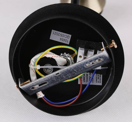 Aplica de perete sticla fum neagra / auriu 1xE27 Unica 21-00866