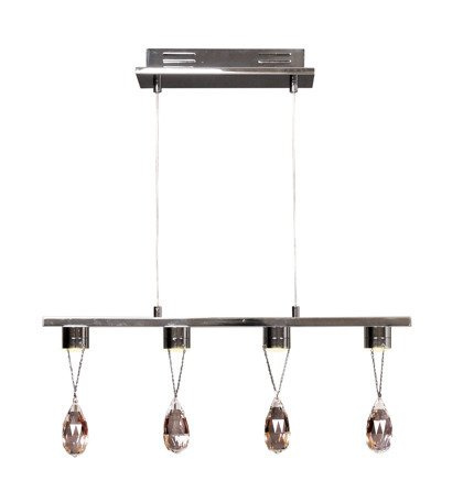 Suspensie LED crom cu cristale 4x3W Prisma Candellux 34-25708