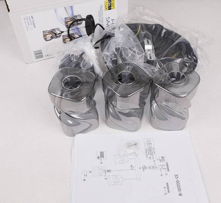 Suspension noir/plaque fumée 3xE27 Felis 33-00200