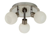 Lampa sufitowa Alabaster reflektor ze szklanymi kloszami regulowana 3-punktowa do salonu