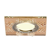 Ceiling luminaire Candellux square fixed chrome glass 