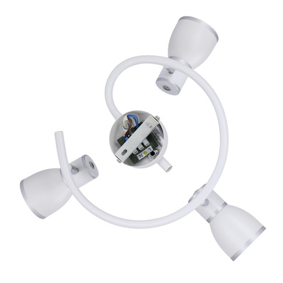 Lampa sufitowa biała/chrom spirala 3xE14 Fido 98-63380