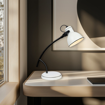 Lampe de table diagonale noire et blanche Zumba 41-72085