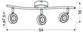 Lampa ścienna LED VINOLA 93-65957 CHROM 3000K