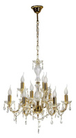 Candelabru din cristal auriu 62cm 9xE14 Maria Teresa 39-95841
