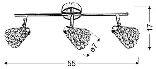 WALL LAMP CANDELLUX GLOSSY 93-00453 STRIP G9 rose gold