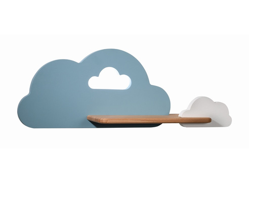Applique LED 5W pour enfant nuage bleu et blanc avec étagère Cloud 21-33567