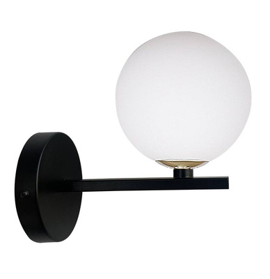 Black wall lamp 1xG9 20cm Kama 21-01221