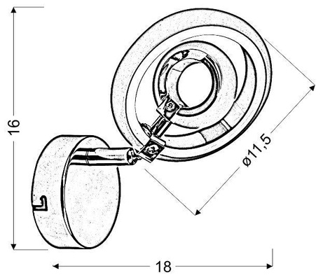 Wandleuchte 1X6W LED Chrom 3000K CELT 91-62000