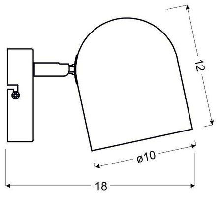 Lampa ścienna kinkiet 1X40W E27 szary mat AZURO 91-63205