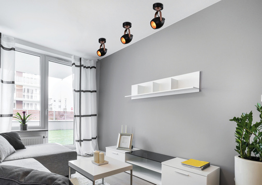 Black and copper adjustable wall lamp E14 40W Anica 91-81391