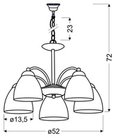 Ceiling lamp Candellux Uli 35-66169 E27 satin