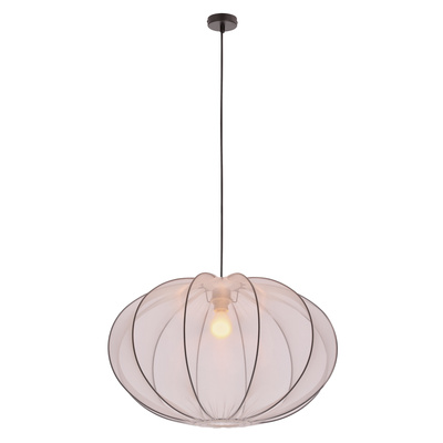 MELLOW suspension noire 1x40W E27 abat-jour 60 sphère blanche 31-41975