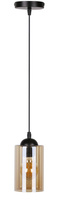 Hanging lamp 1xE27 glass black/brown Bistro 31-00569