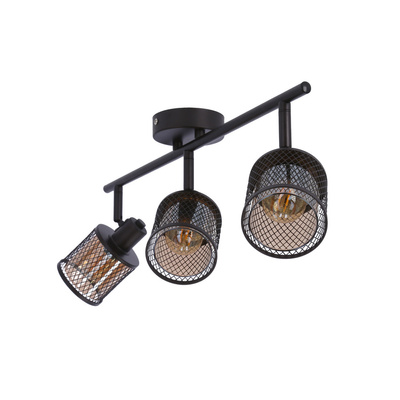 Plafonnier café or abat-jour ambre 3xE14 Canabera Candellux 93-82541