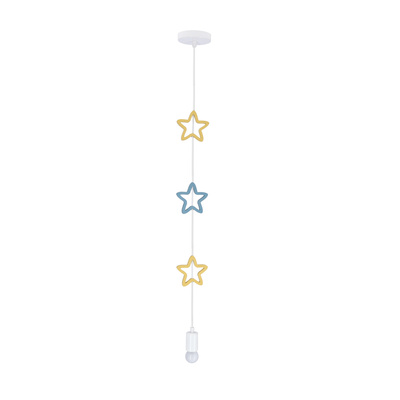 STARS HANGING LAMP 20W E27 IQ KIDS GOLD+BLUE