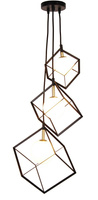 Hanging lamp black and gold 3xG9 Weert Ledea 50103047