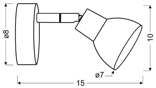 Wandleuchte runder Kopf 1E mit KD-Gelenksystem 1X5W weiß ROY 91-67524