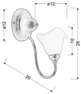 Lampa ścienna kinkiet 1X40W E14 L&H 21-71098