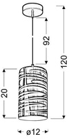 Lampa sufitowa Candellux Galactic 31-56115  E27 3D