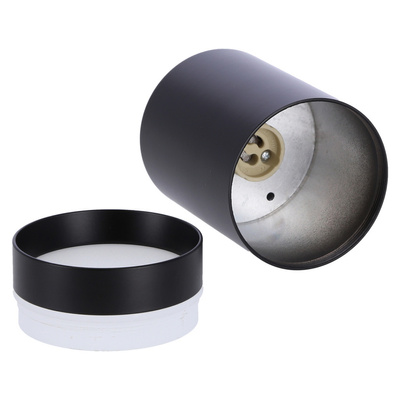 Lampa sufitowa tuba natynkowa czarna GU10 metalowa