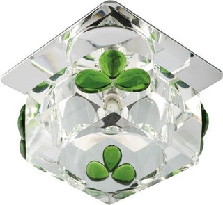 Candellux G4 plafonniercube décoratif cristal fixe vert 20W