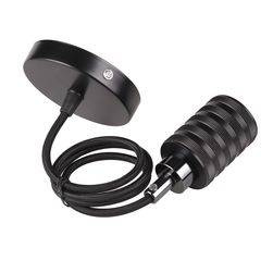 Zawiesie metalowe czarne lampa wisząca oprawa E27 31-04901