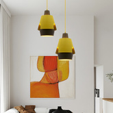 Hanging lamp yellow/gray E27 Falun Ledea 50101149