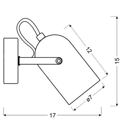 Lampa ścienna kinkiet 1X40W E14 szary GRAY 91-66473