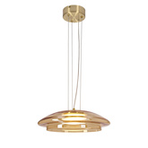 Suspension Ombre 34 verre abat jour ambre blanc simple GX53