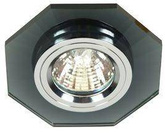 Deckenleuchte mr16 ss-14 ch/bk mr16 chrom sechseckig schwarz glas