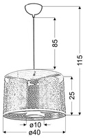Lampa sufitowa wisząca 3X40W E14 biały MADRAS 33-27290