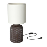 Lampa de masa noptiera maro ceramica Iner Candellux 41-79862