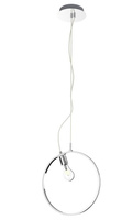 Pendant lamp SKIROS silver ring minimalist LED lighting 4000K with E27