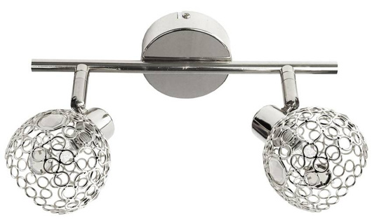 Applique/plafonnier chrome cristal Aron 92-12326
