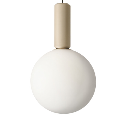 Lampa wisząca Testa beżowa klosze kule nad stół do jadalni 3xG9