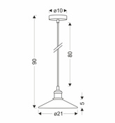 Glass hanging lamp Chester 21cm Ledea 50101271