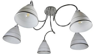 Lampa sufitowa Elf oprawa ze szklanymi kloszami 5-punktowa do salonu