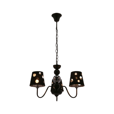 Schwarze Kronleuchter-Hängelampe 3xE14 Batley Ledea 50203105