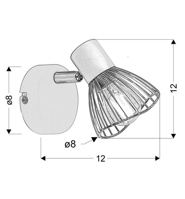 Lampa ścienna kinkiet 1X40W E14 czarny FLY 91-61881