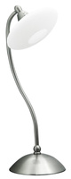 Lampe de table nickel satiné + blanc Elisa 41-06045
