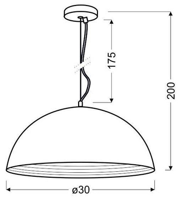 Suspension en métal 30cm chrome Dorada 31-26361