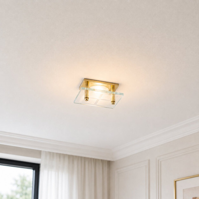 Ceiling luminaire gold square glass SZ-03 2218804