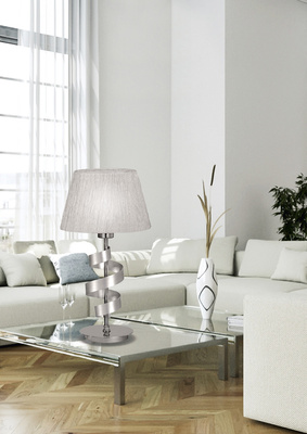 Lampe à poser chrome / ruban argent Denis 41-23476