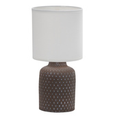 Lampe de table de chevet en céramique marron Iner Candellux 41-79862