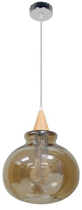Lampa suspendata abajur sticla fum 60W E27 Enriks 2 Candellux 31-77776