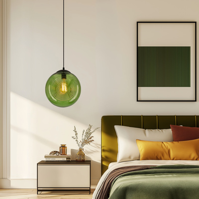 Plafonnier suspendu Candellux Club 31-51226 E27 vert